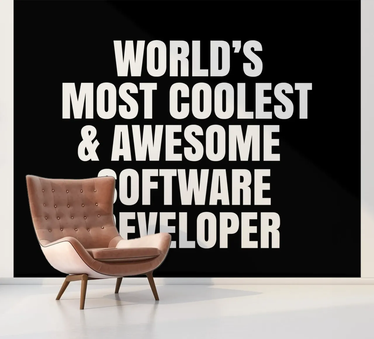 World's most coolest and awesome software developer fotobehang van happieeagle