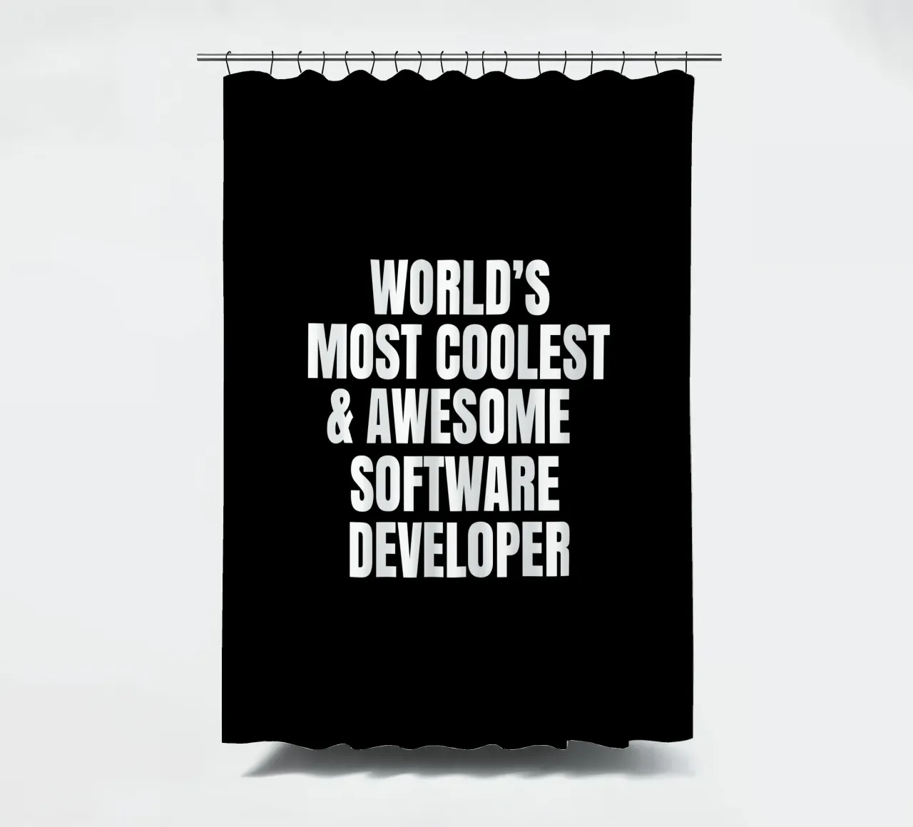 World's most coolest and awesome software developer Duschvorhang von happieeagle