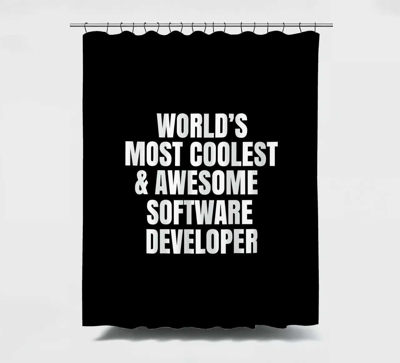 World's most coolest and awesome software developer Duschvorhang von happieeagle