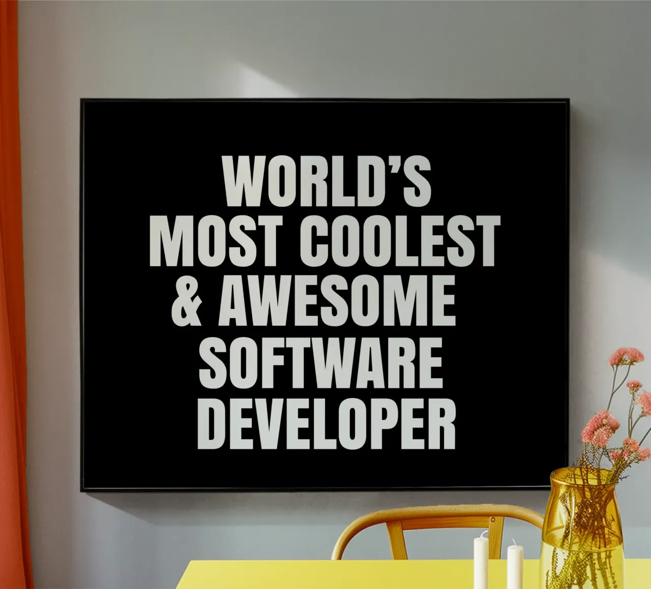World's most coolest and awesome software developer Acryl-Glas von happieeagle