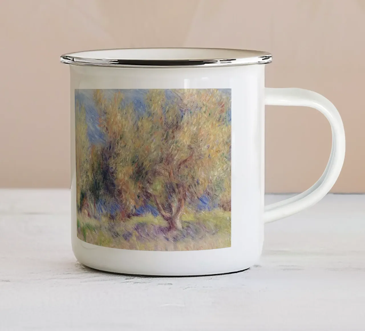 Renoir - The Olive Groves tazza in smalto da apoloprints