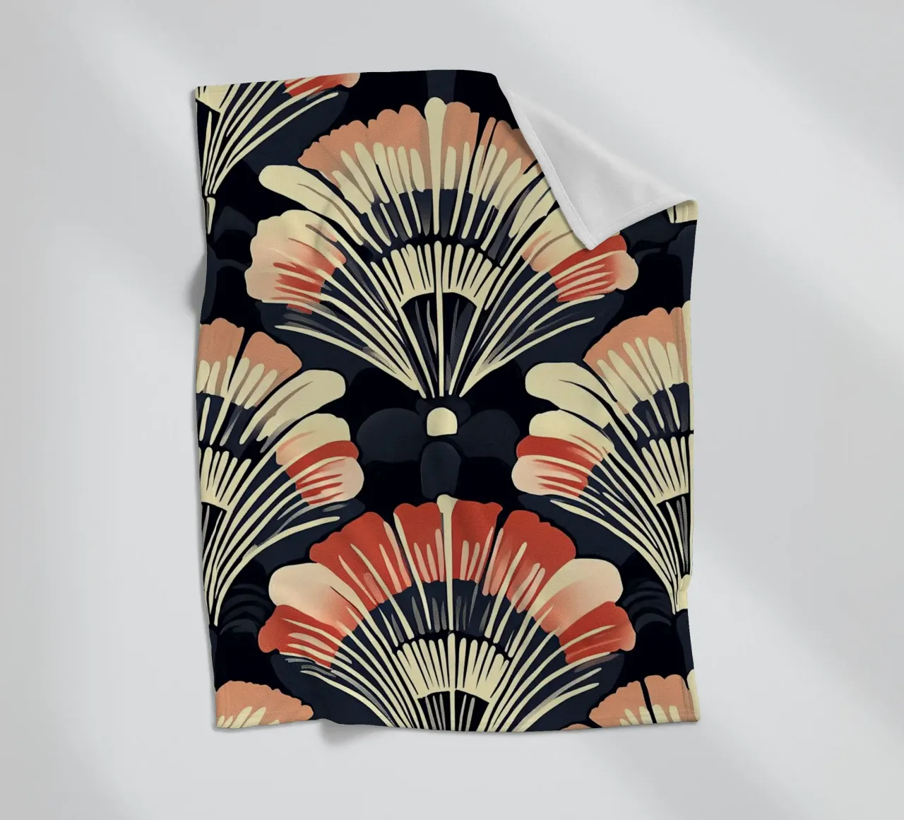 Art déco "Timeless Radiance" coperta in pile da Nikis Art Studio