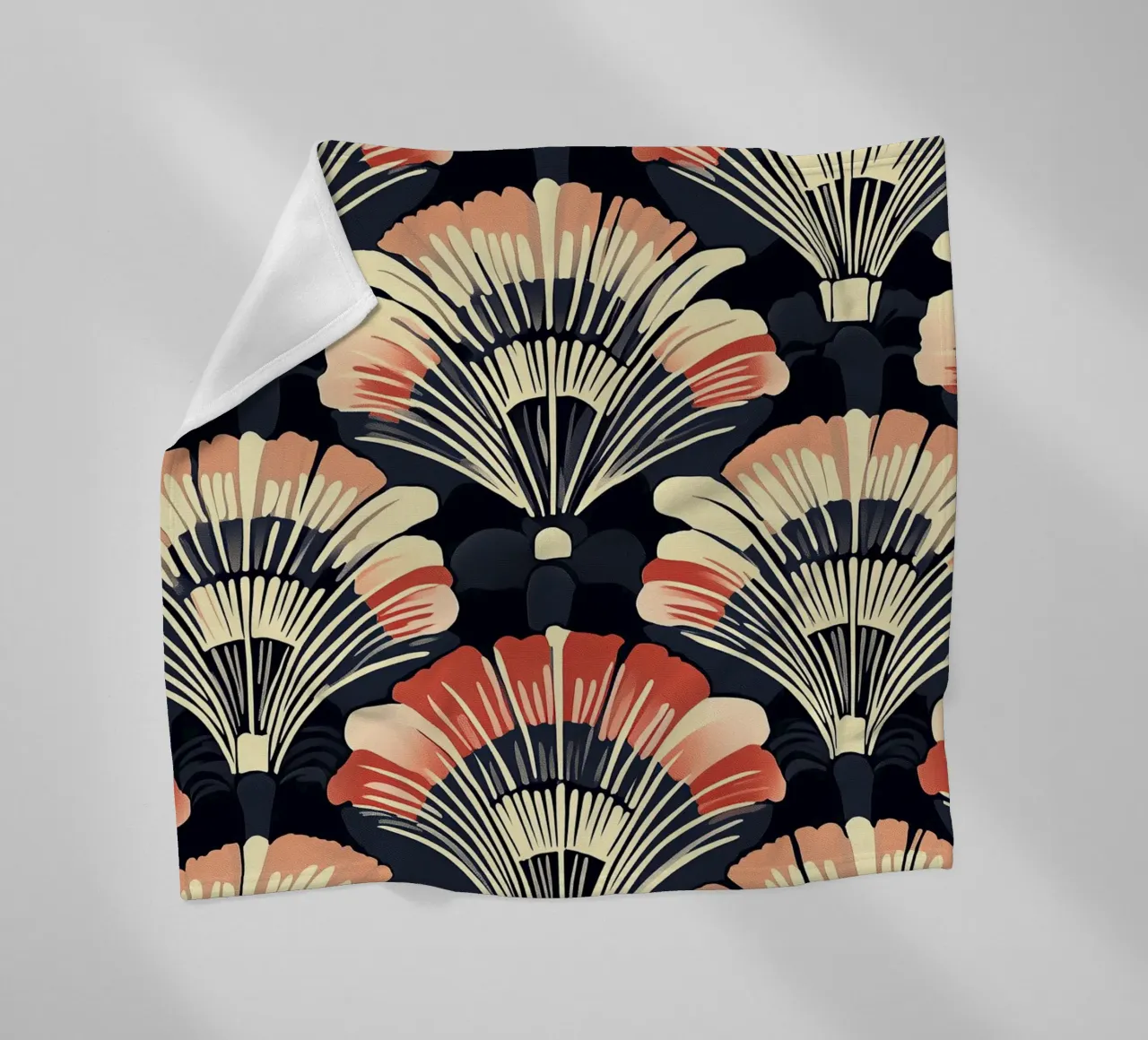 Art déco "Timeless Radiance" coperta in pile da Nikis Art Studio