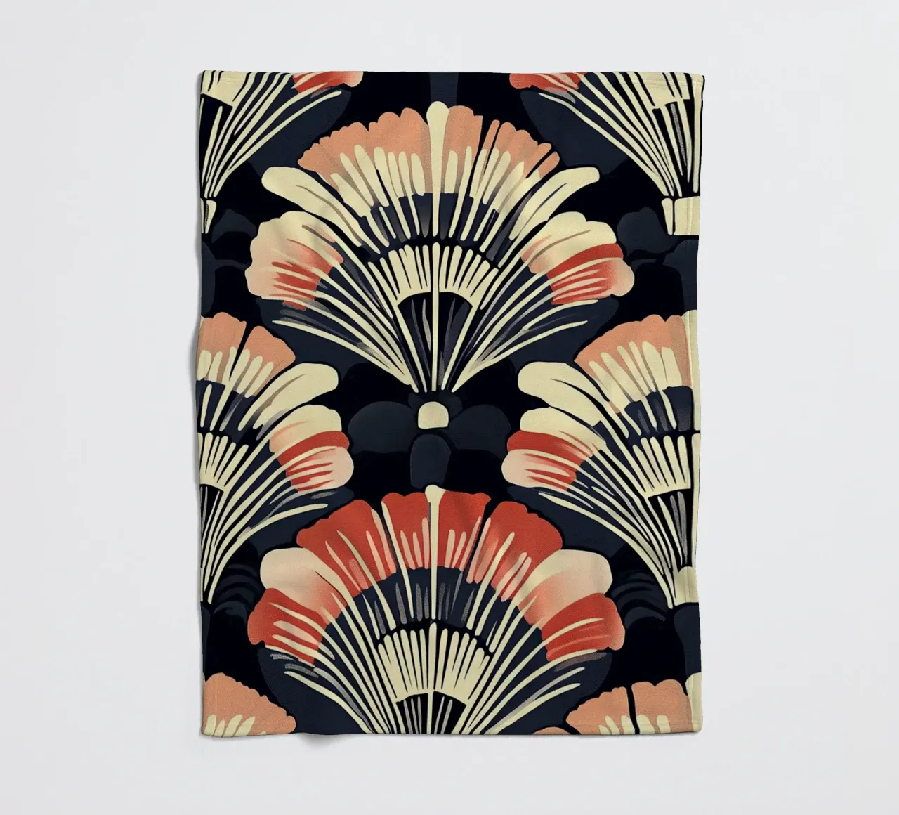 Art déco "Timeless Radiance" coperta in pile da Nikis Art Studio