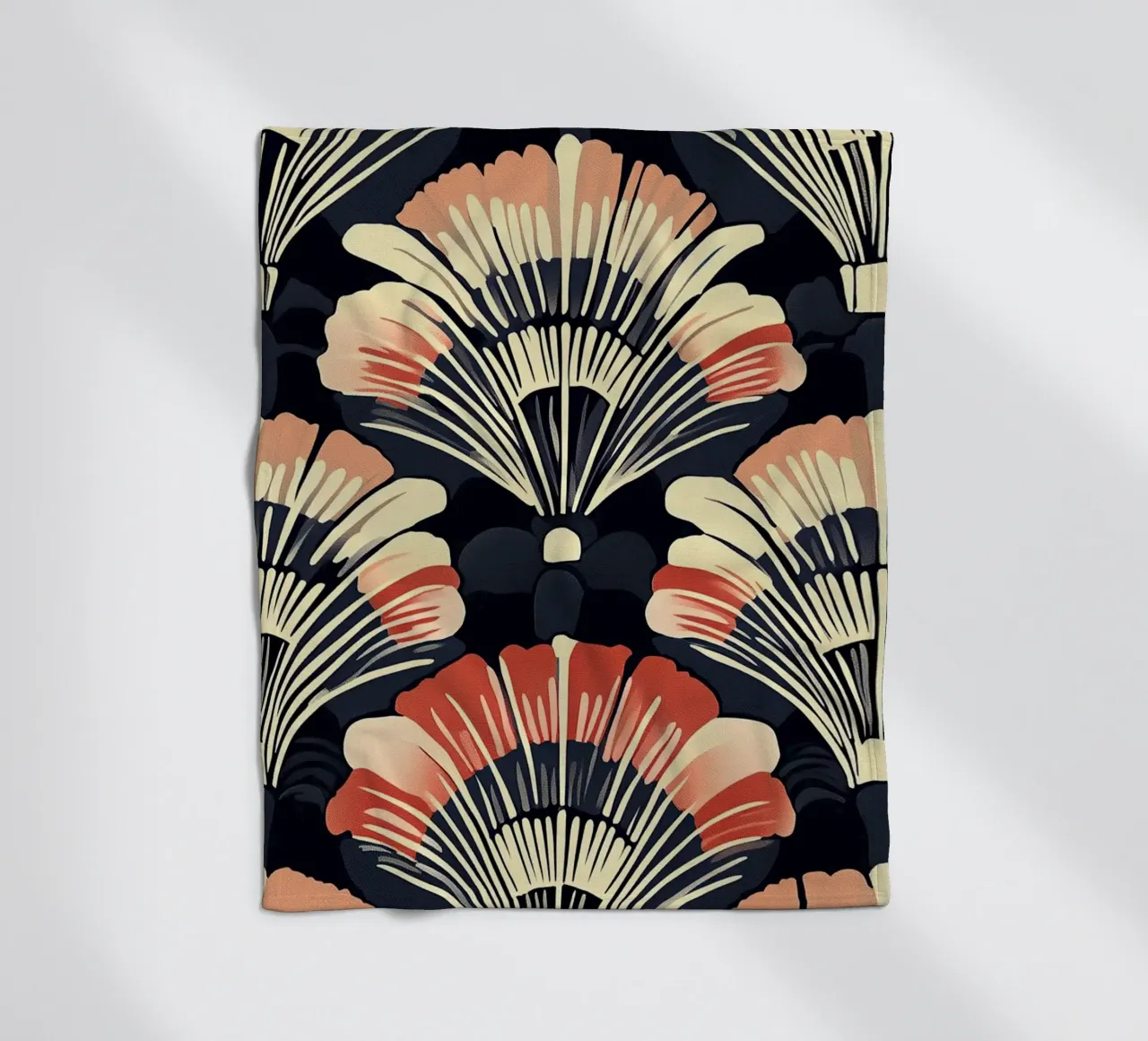 Art déco "Timeless Radiance" coperta in pile da Nikis Art Studio