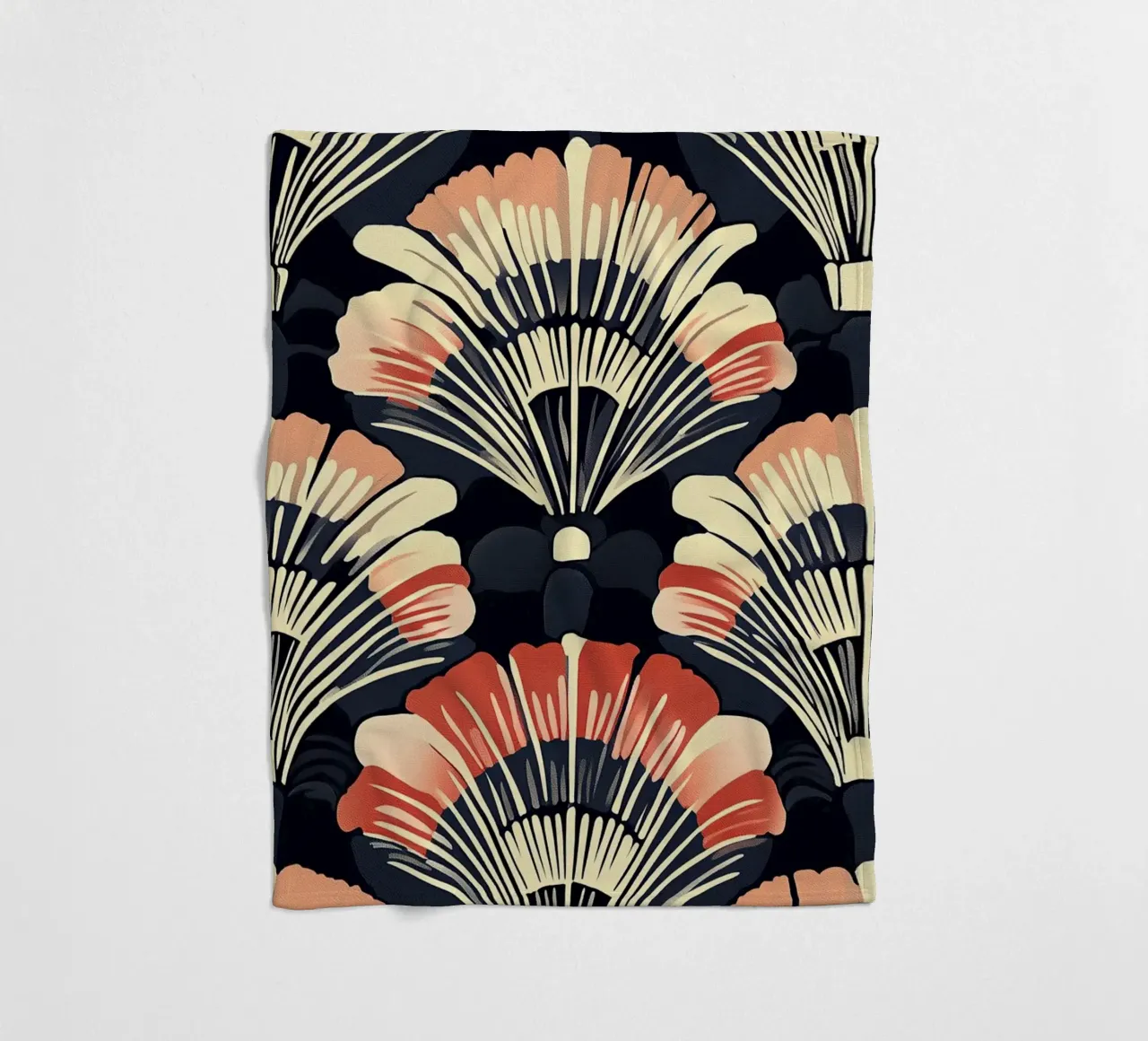 Art déco "Timeless Radiance" coperta in pile da Nikis Art Studio