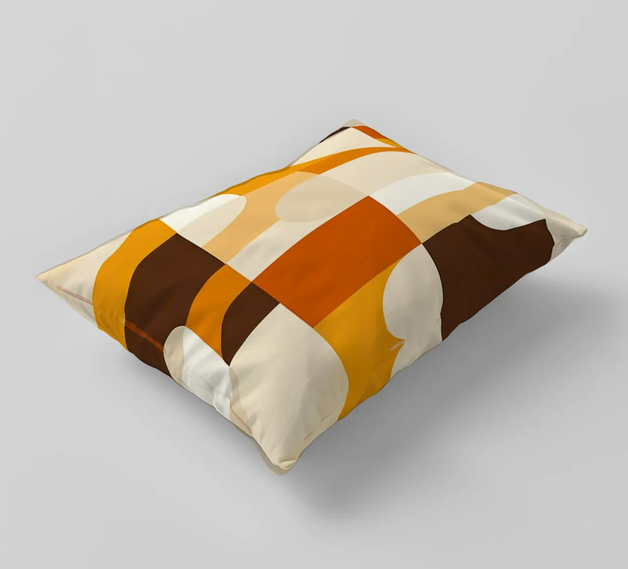 Motivo scandinavo retro Bauhaus color terra cuscino da Autofocus