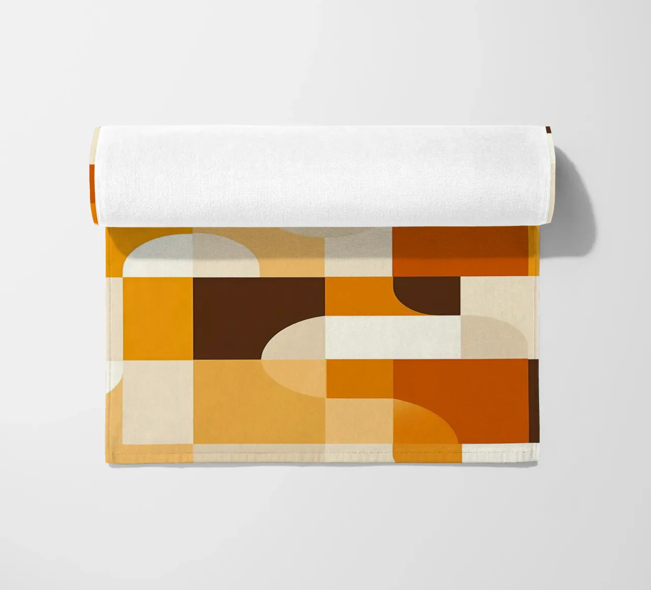 Motivo scandinavo retro Bauhaus color terra telo mare da Autofocus