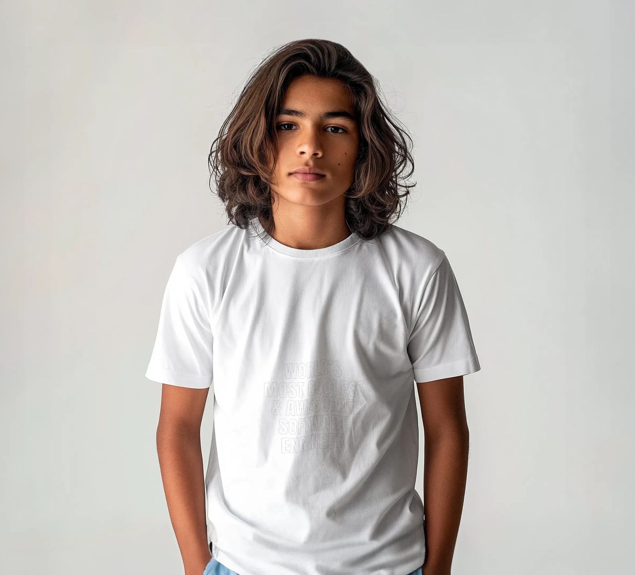 World's most coolest and awesome software engineer t-shirt bambini da happieeagle