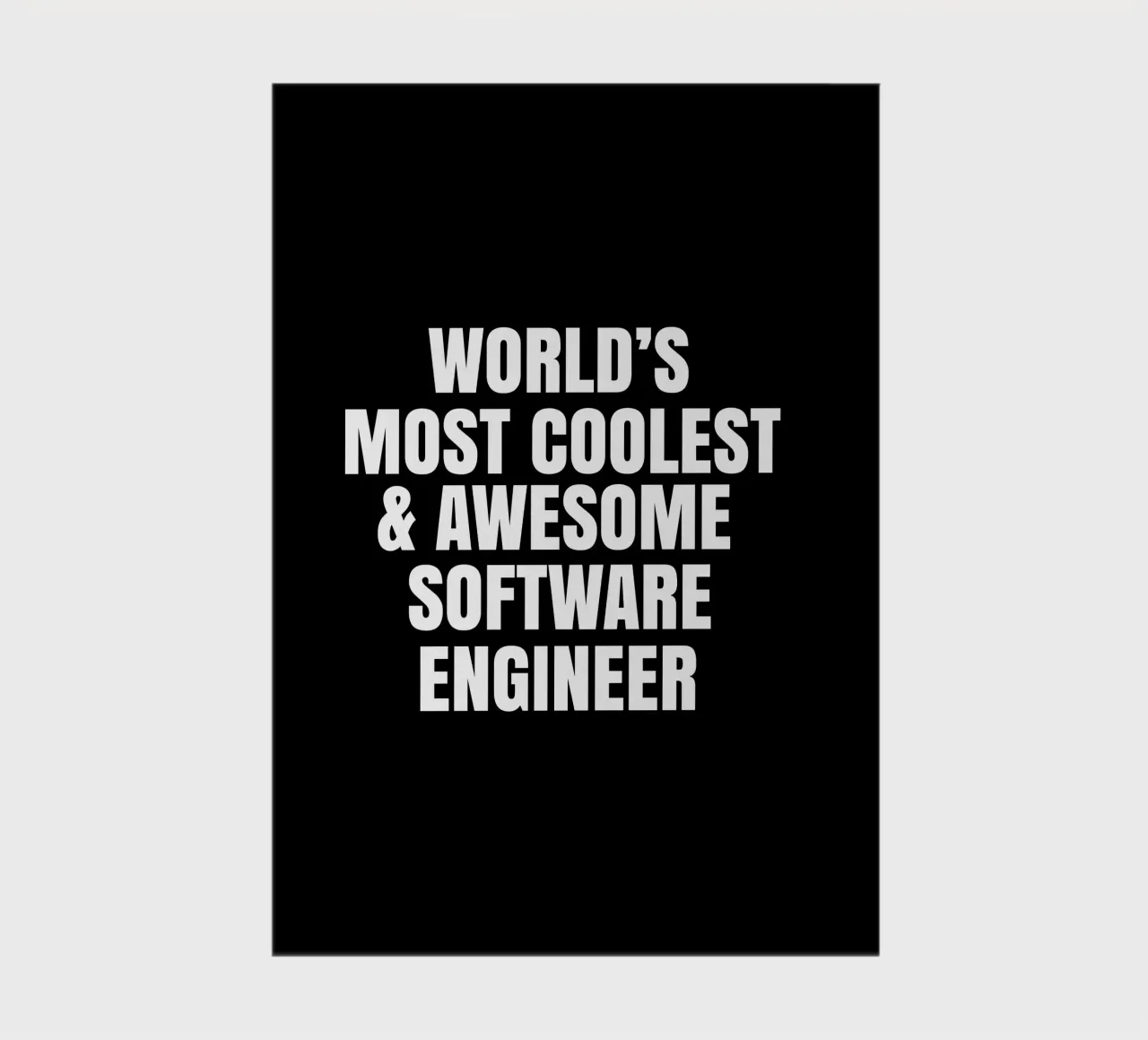 World's most coolest and awesome software engineer Notizbuch von happieeagle