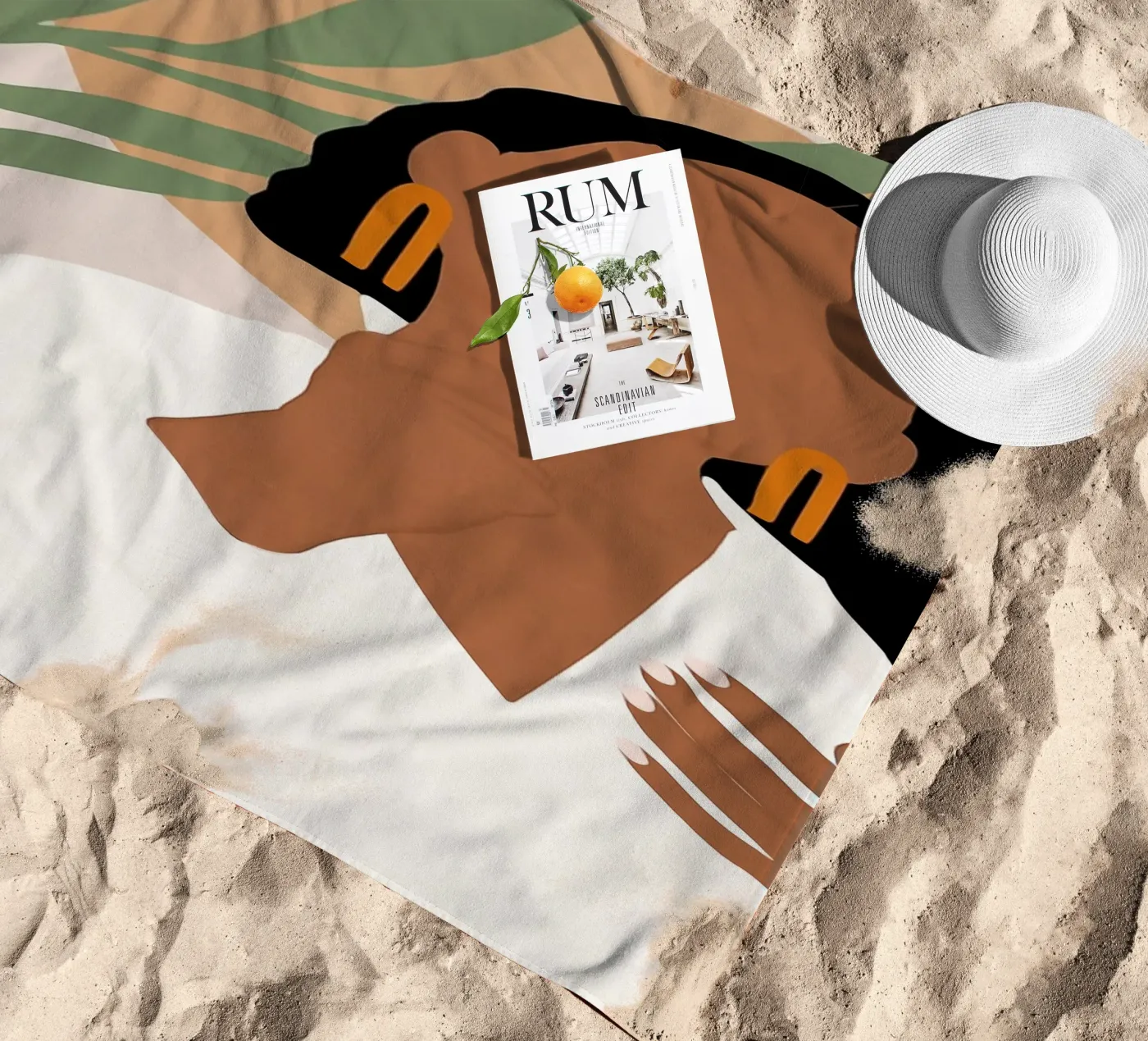 Afro Juma Strandtuch von Mathudace Créas