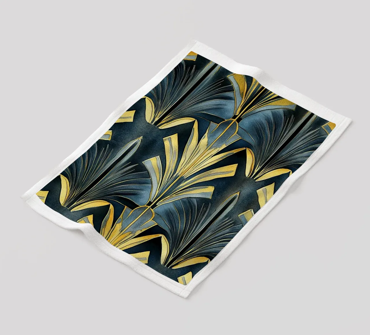 Art déco "City of Glamour" fleece blanket by Nikis Art Studio