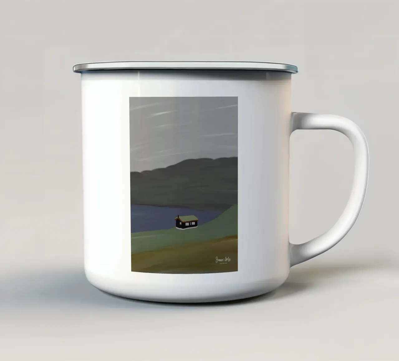 Waves of Joy Emaille Tasse von Mike Leymi