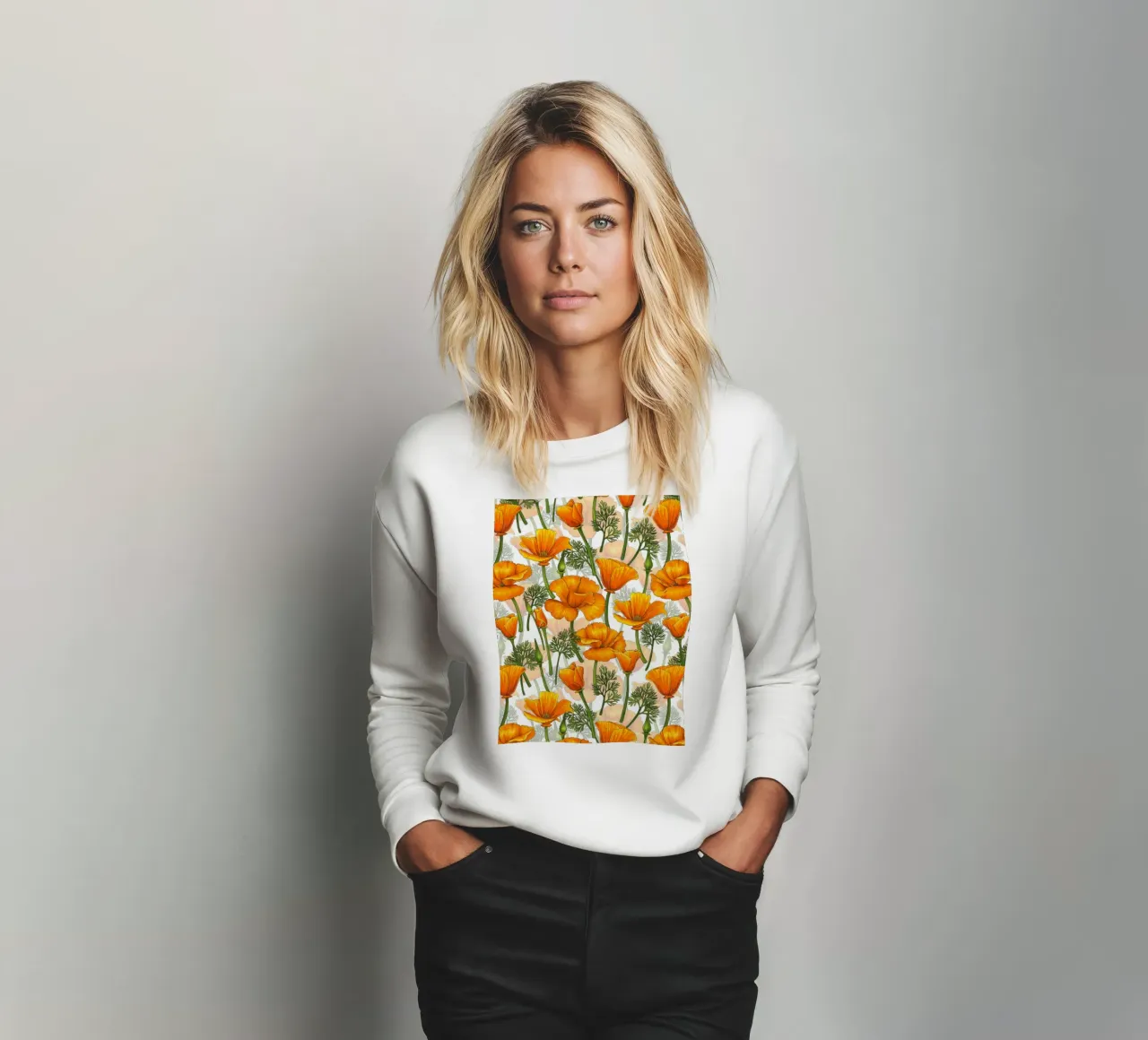 Amapolas de California sudadera de Painted Nature