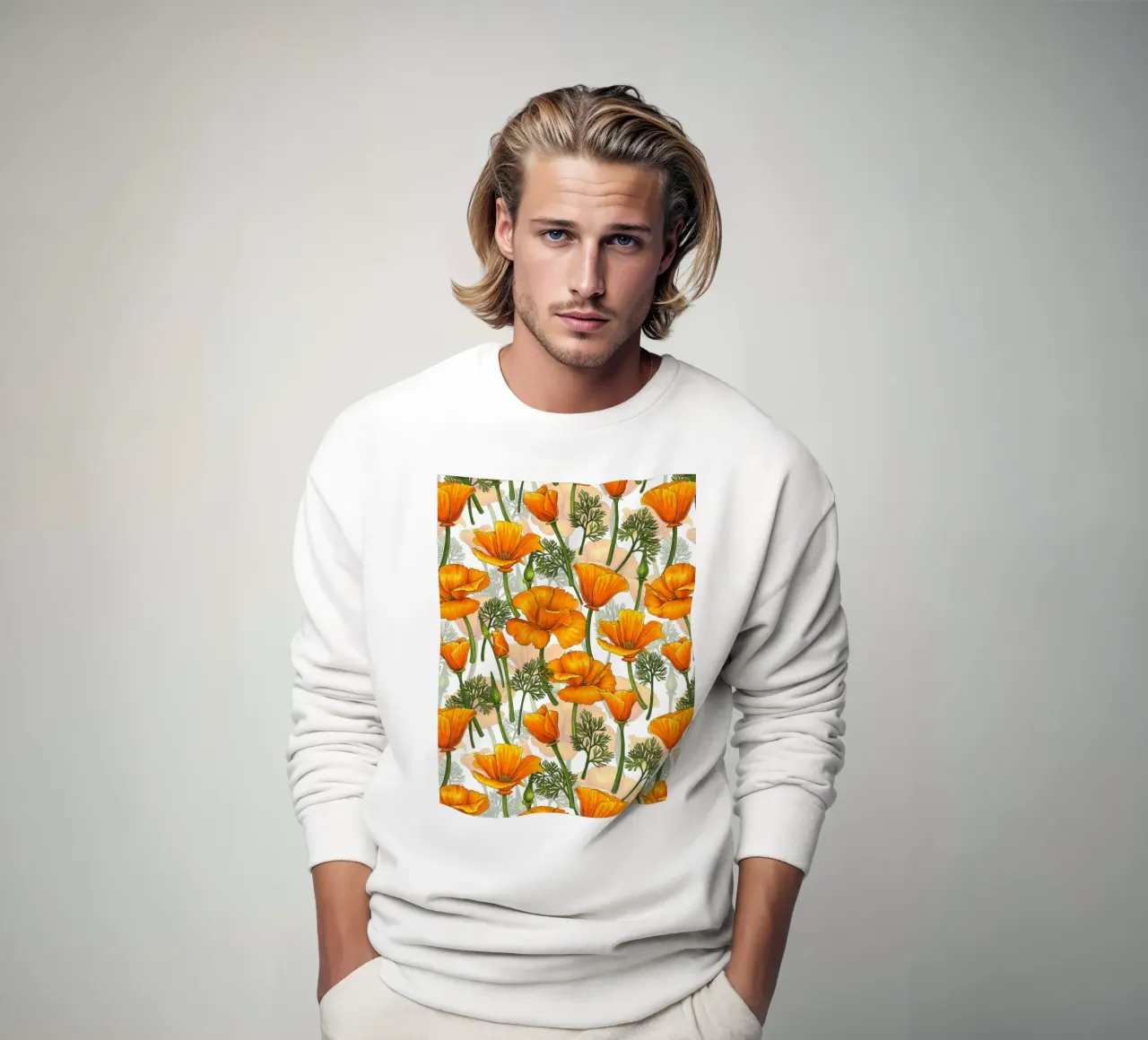Amapolas de California sudadera de Painted Nature