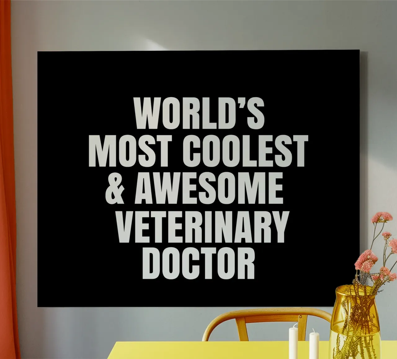 World's most coolest and awesome veterinary doctor tela con Cornice a cassetta da happieeagle