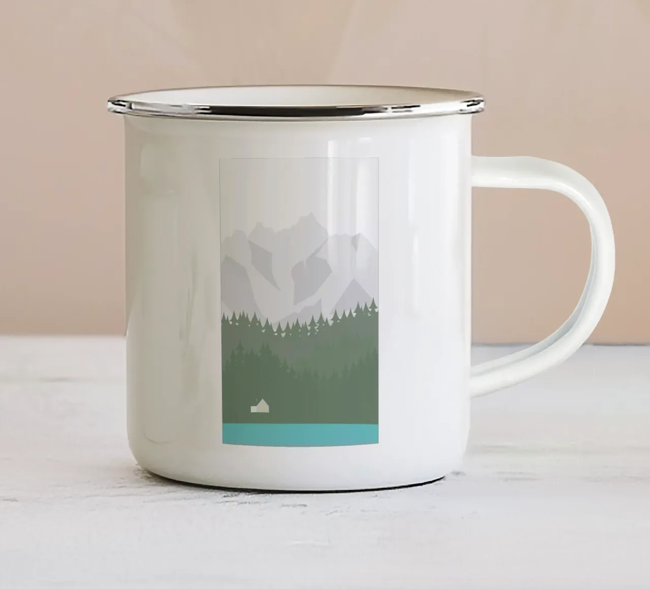 Hus No. 2 enamel mug by Swen Swensøn