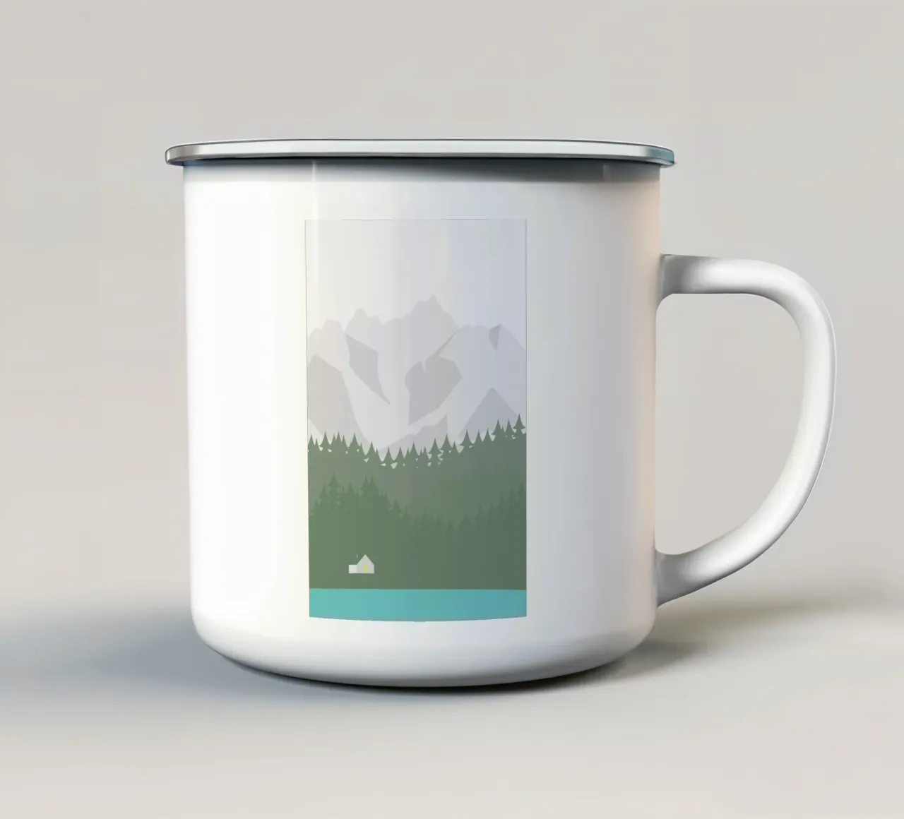 Hus No. 2 enamel mug by Swen Swensøn