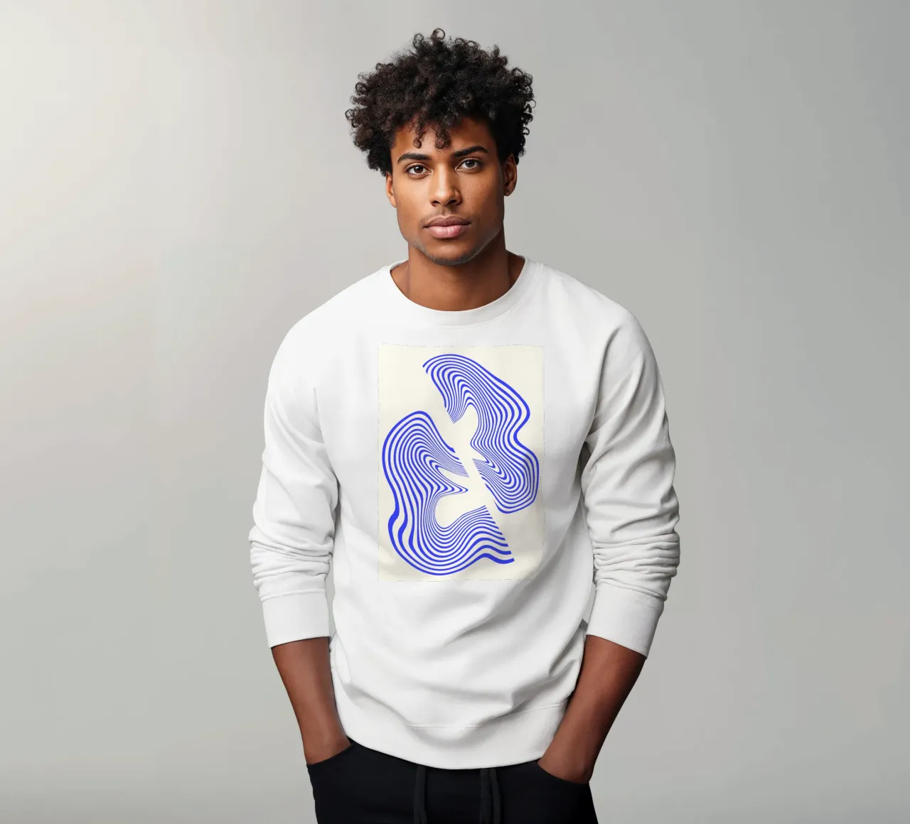 Waves of Motion  | Minimal Art  | Hypontic Sweatshirt von PrintCessStudio