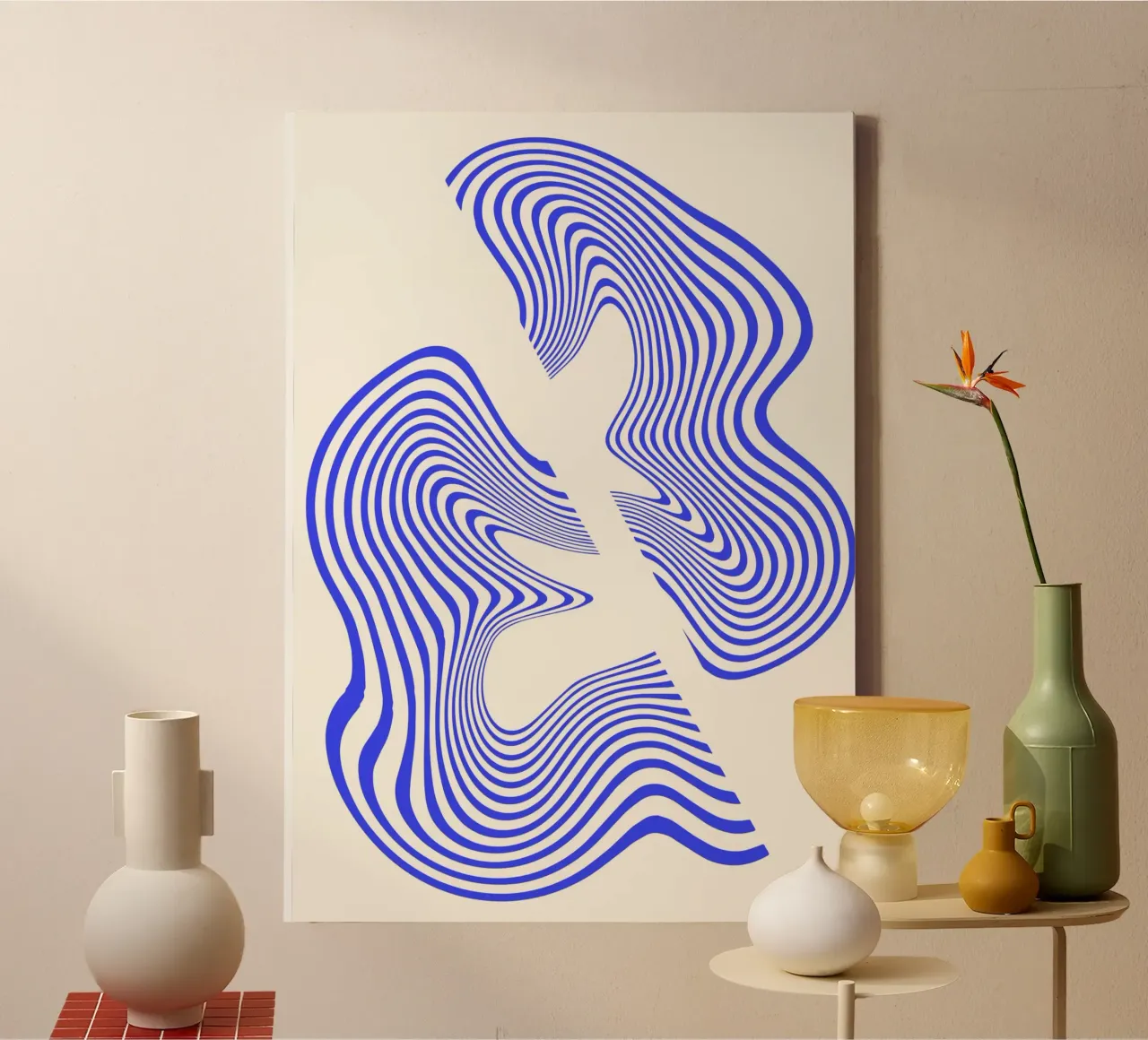 Waves of Motion  | Minimal Art  | Hypontic tela da PrintCessStudio