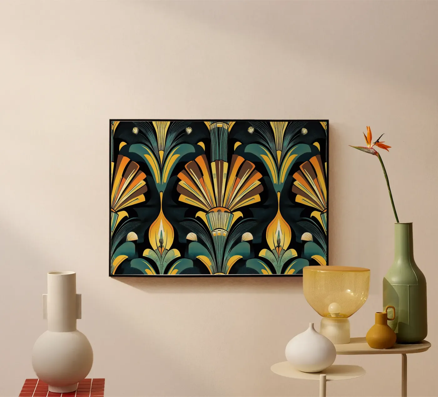 Art déco "Elegance in Motion" plexiglass da Nikis Art Studio