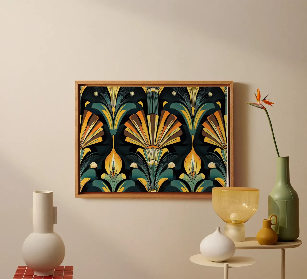 Art déco "Elegance in Motion" canvas by Nikis Art Studio