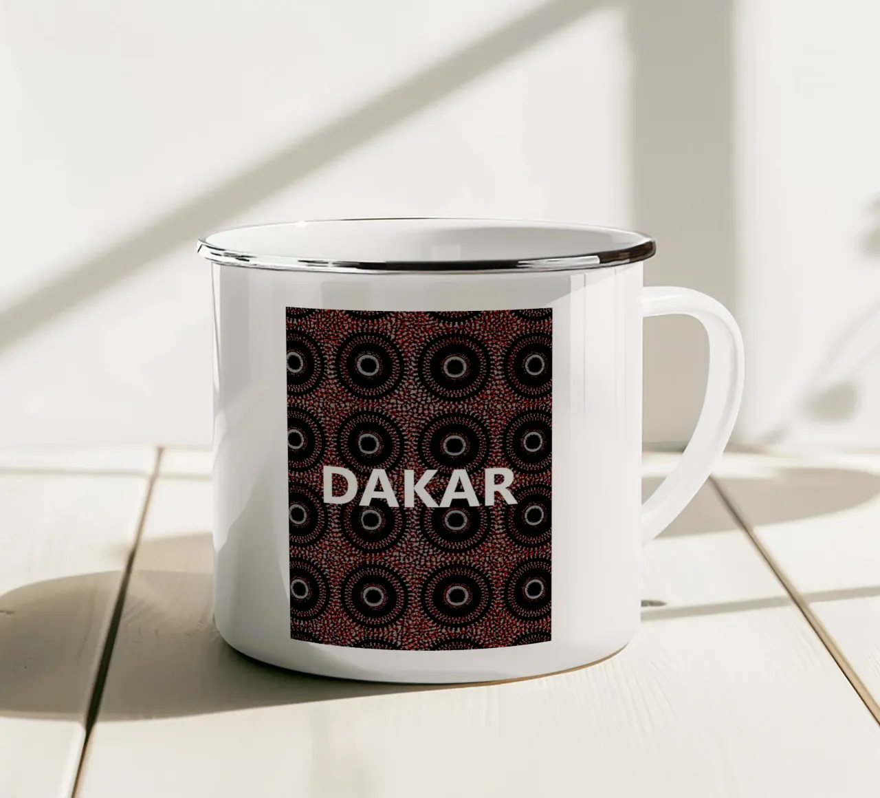 Dakar tazza in smalto da Mathudace Créas