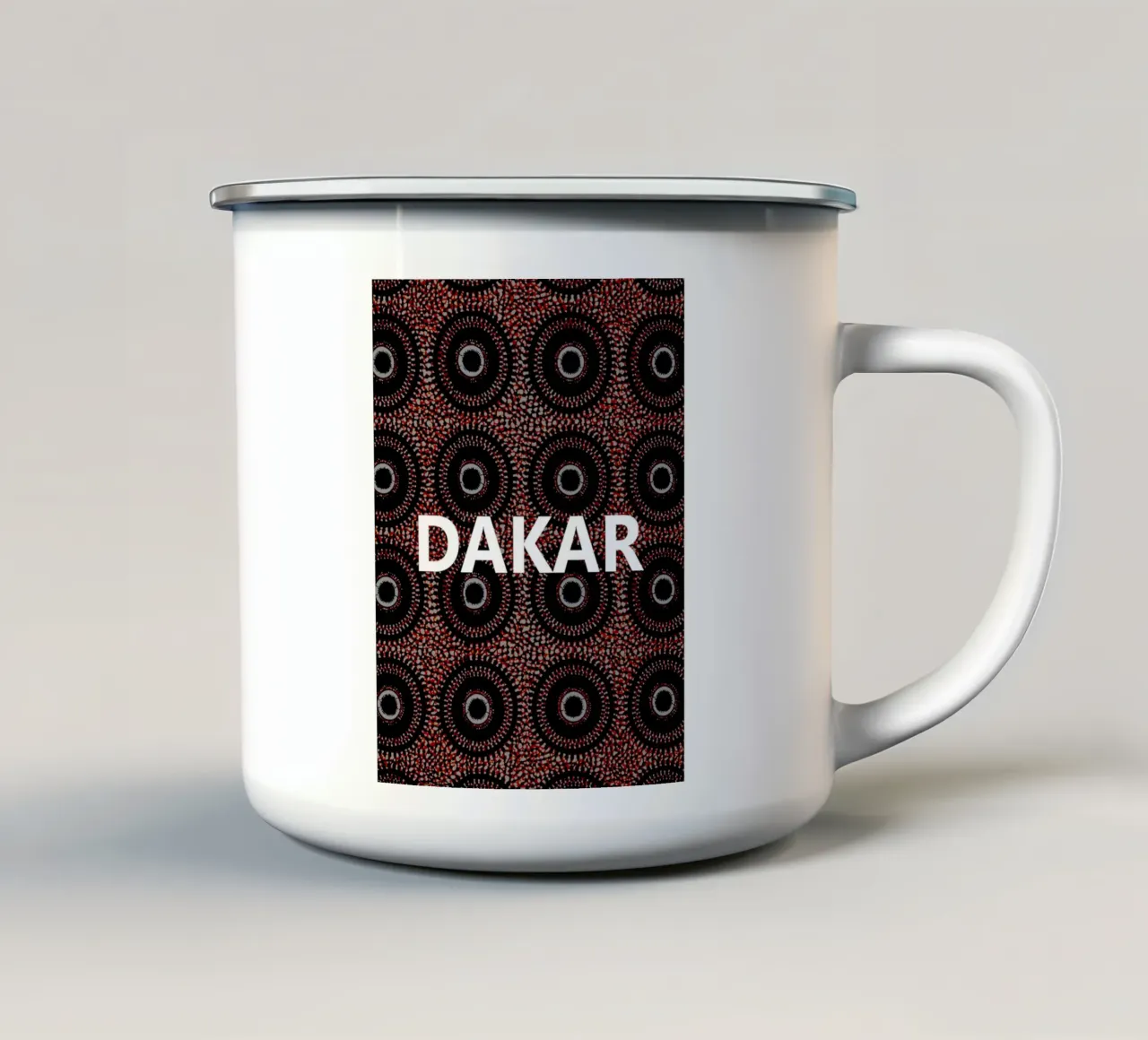 Dakar tazza in smalto da Mathudace Créas