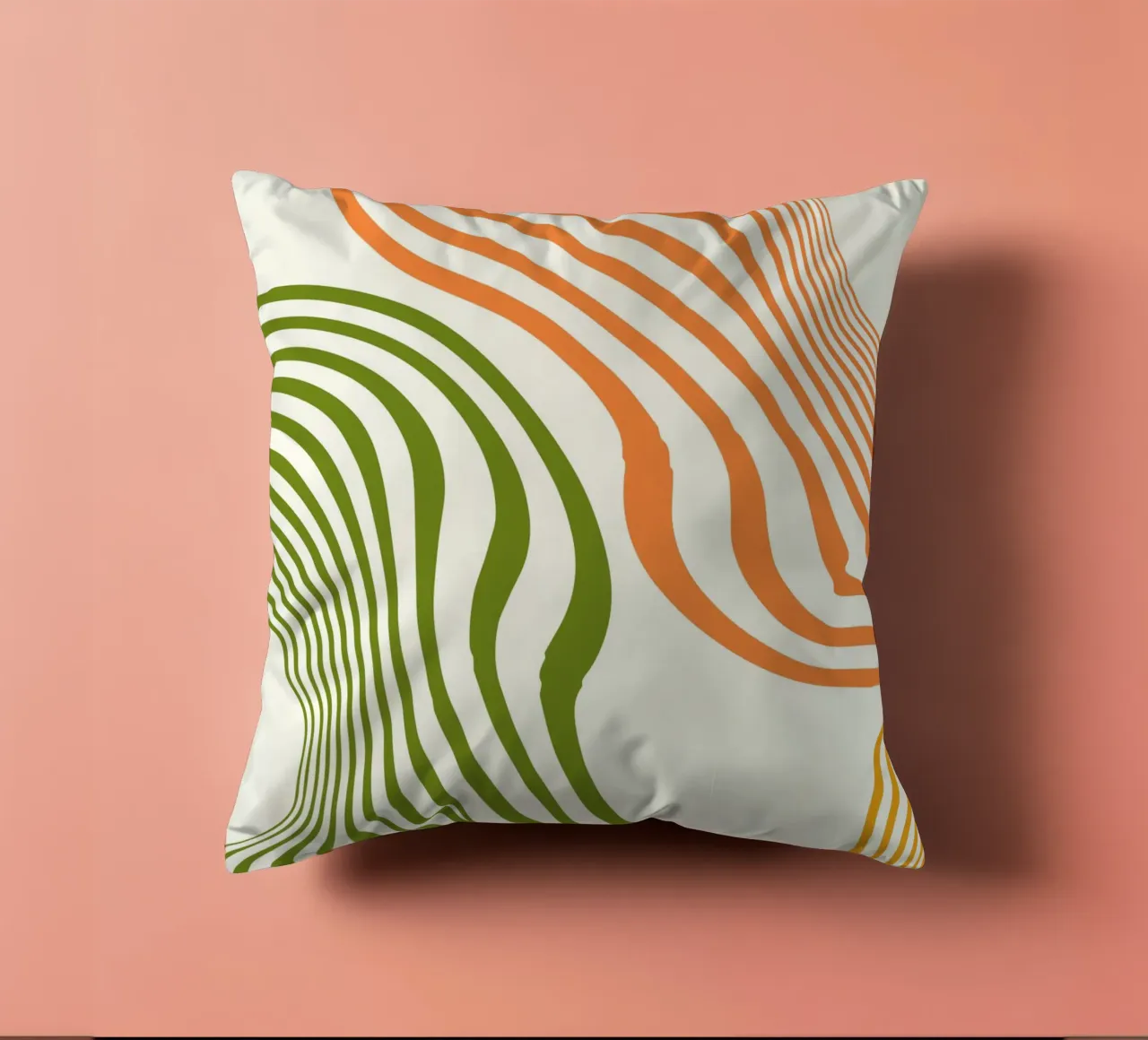 Vibrant Currents | Minimal Art | Wavy cuscino da PrintCessStudio