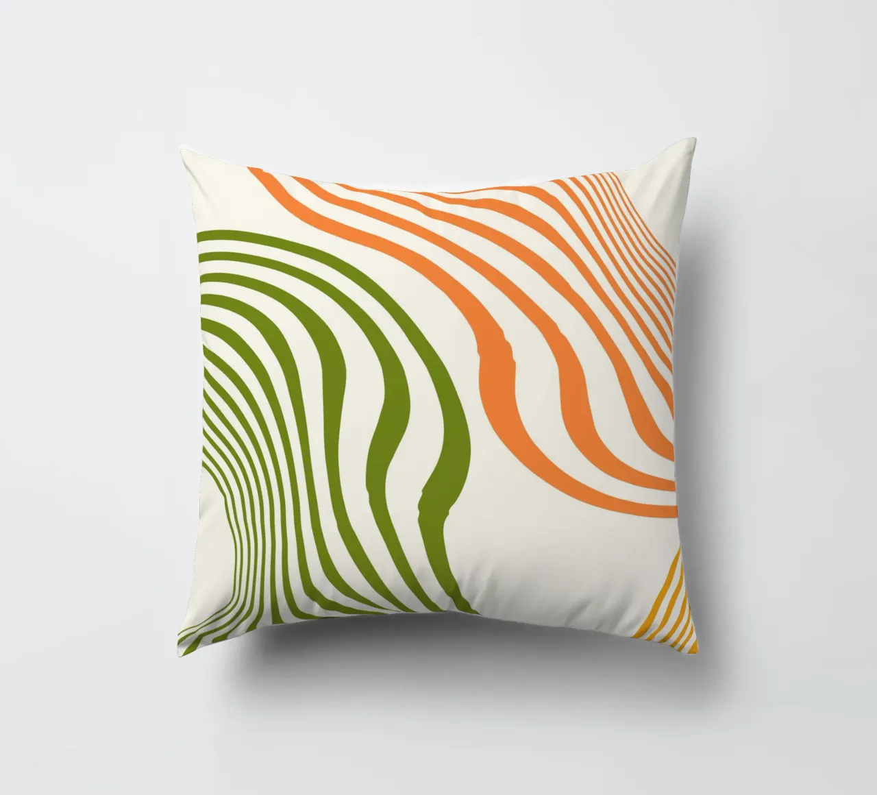 Vibrant Currents | Minimal Art | Wavy cuscino da PrintCessStudio