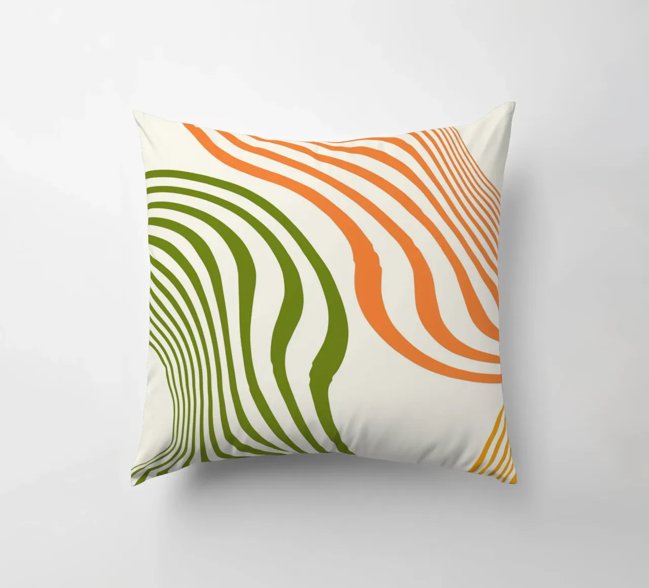 Vibrant Currents | Minimal Art | Wavy cuscino da PrintCessStudio