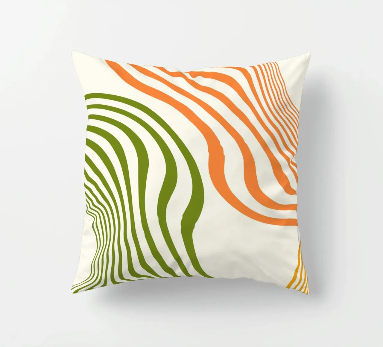 Vibrant Currents | Minimal Art | Wavy cuscino da PrintCessStudio