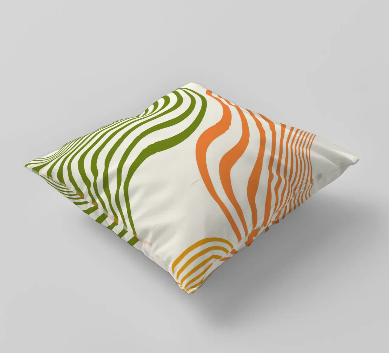 Vibrant Currents | Minimal Art | Wavy cuscino da PrintCessStudio
