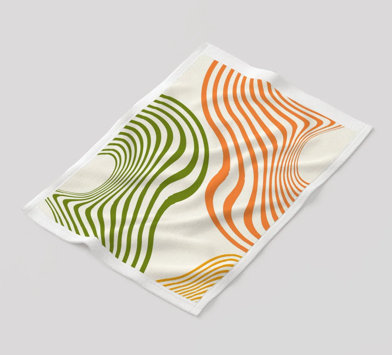 Vibrant Currents | Minimal Art | Wavy coperta in pile da PrintCessStudio