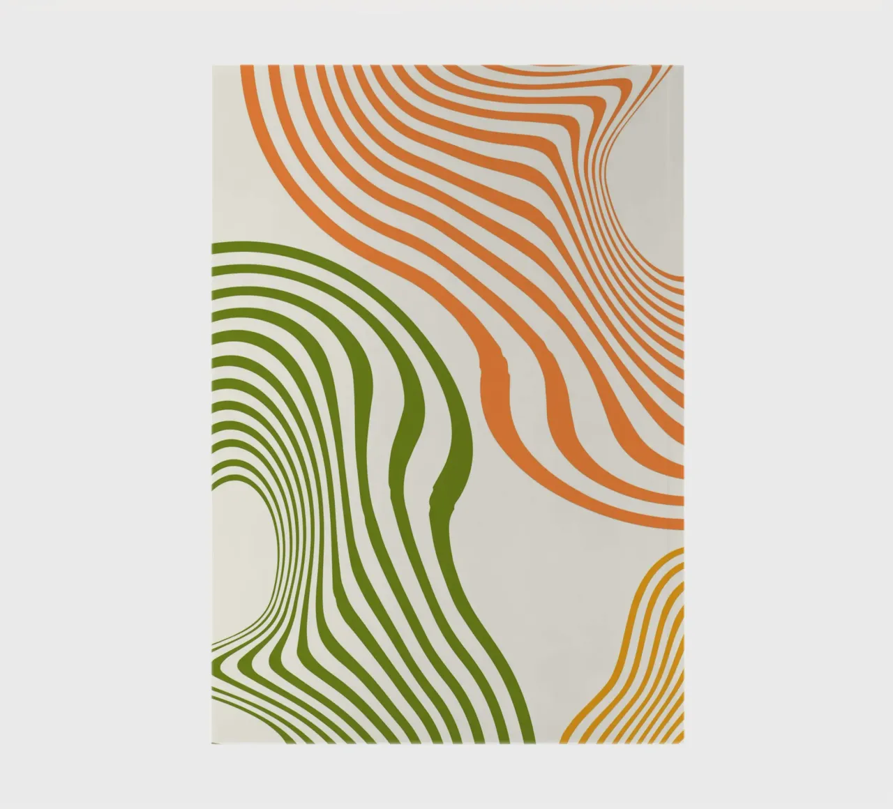 Vibrant Currents | Minimal Art | Wavy notebook by PrintCessStudio