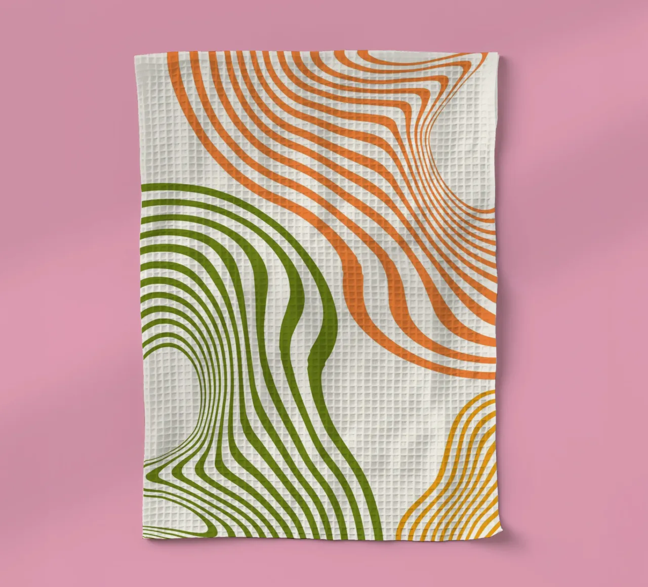 Vibrant Currents | Minimal Art | Wavy canovaccio da cucina da PrintCessStudio