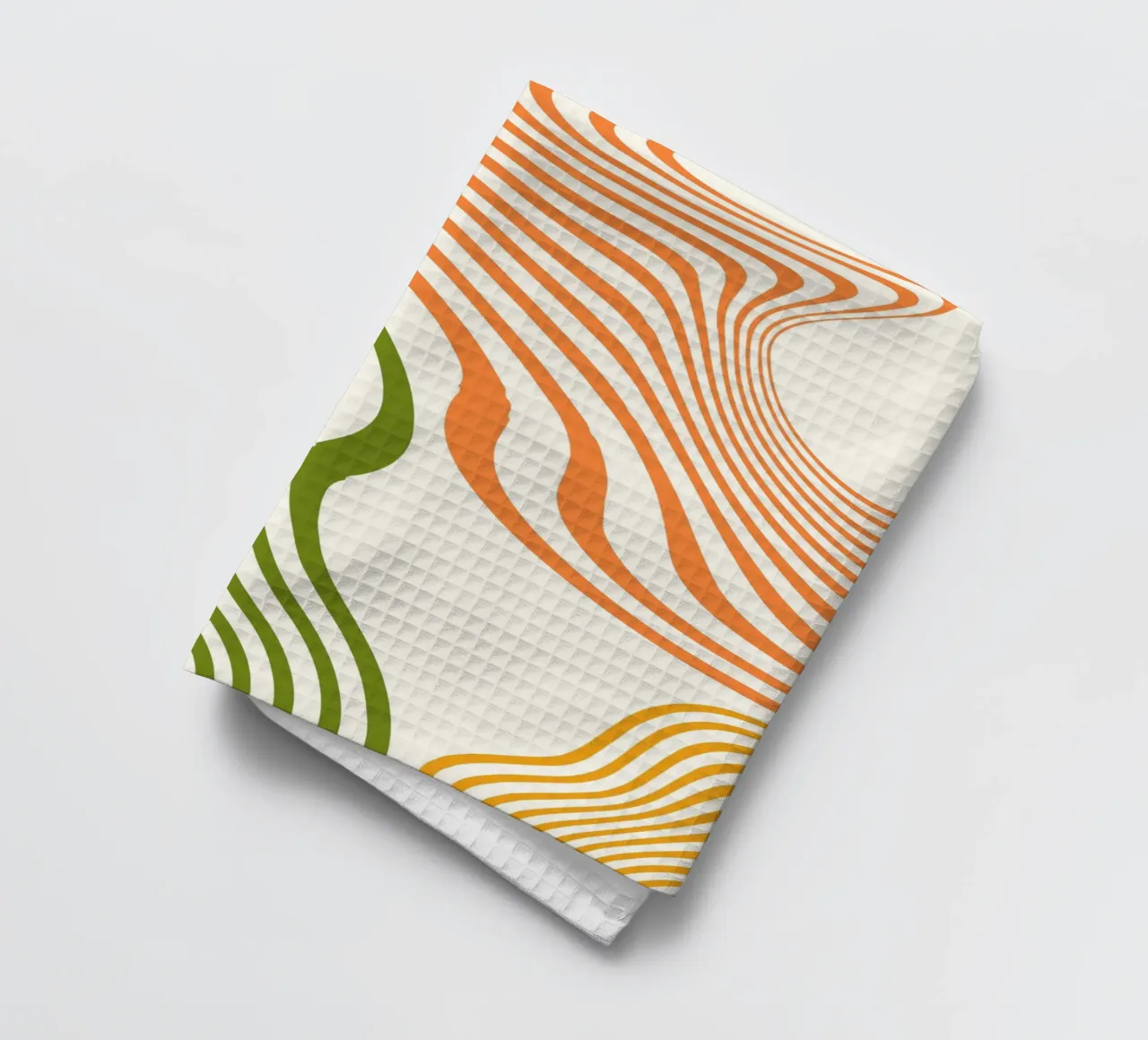 Vibrant Currents | Minimal Art | Wavy canovaccio da cucina da PrintCessStudio
