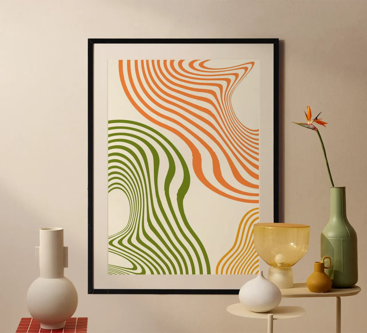 Vibrant Currents | Minimal Art | Wavy carta hahnemühle da PrintCessStudio