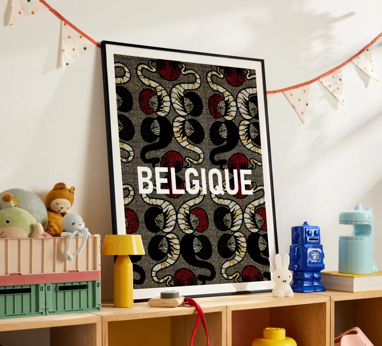 Belgique poster with aluminum frame by Mathudace Créas