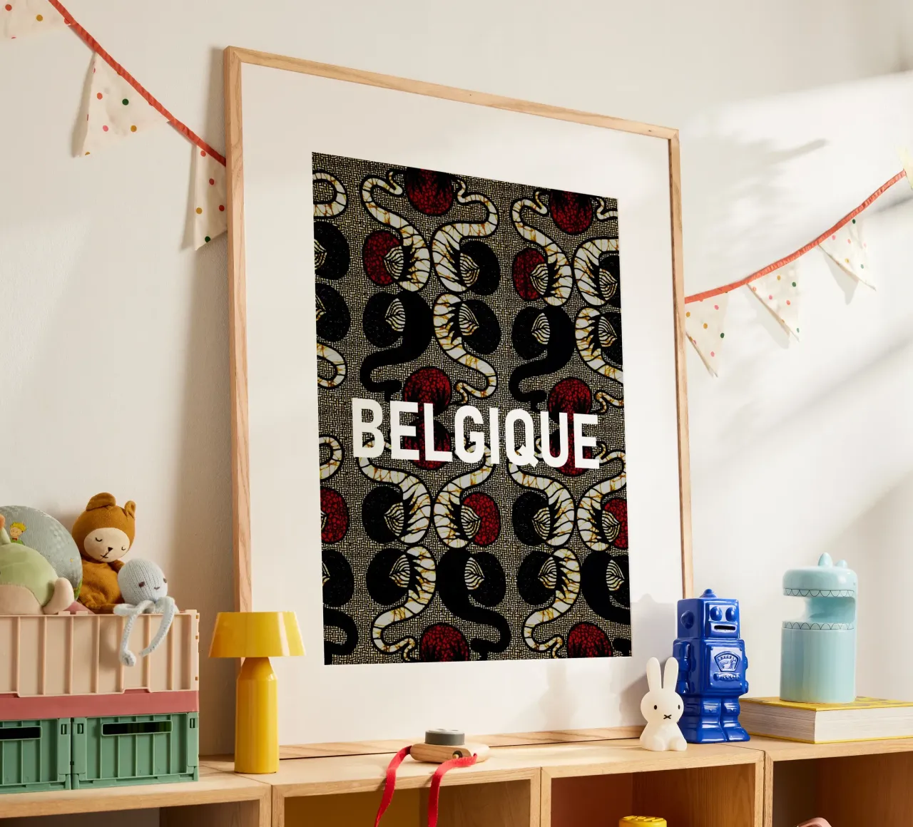Belgique poster with aluminum frame by Mathudace Créas