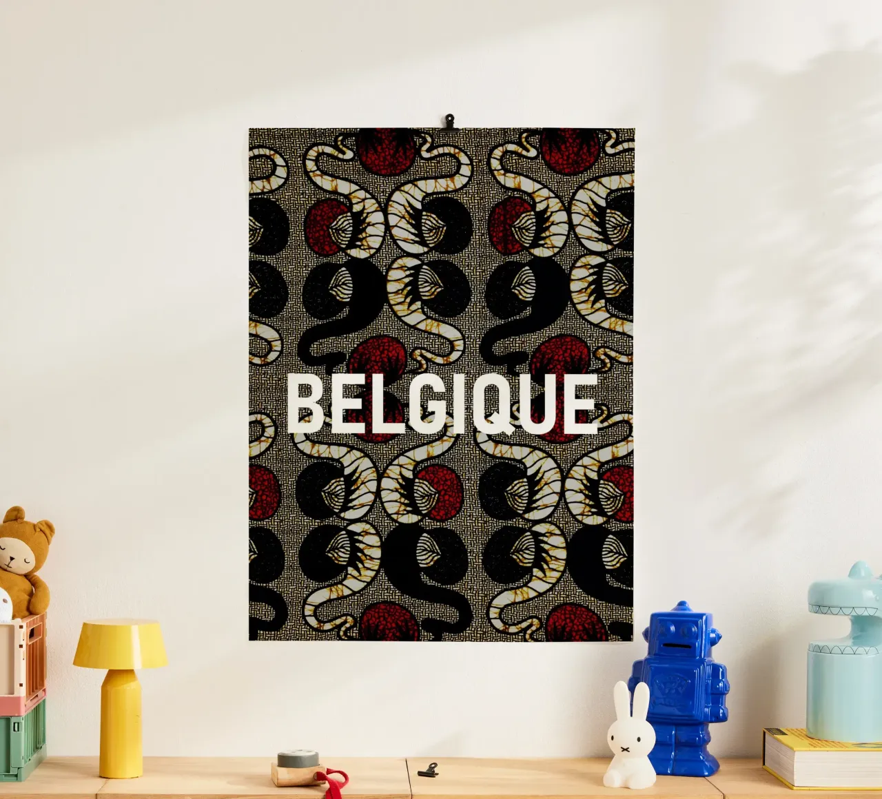 Belgique poster with aluminum frame by Mathudace Créas