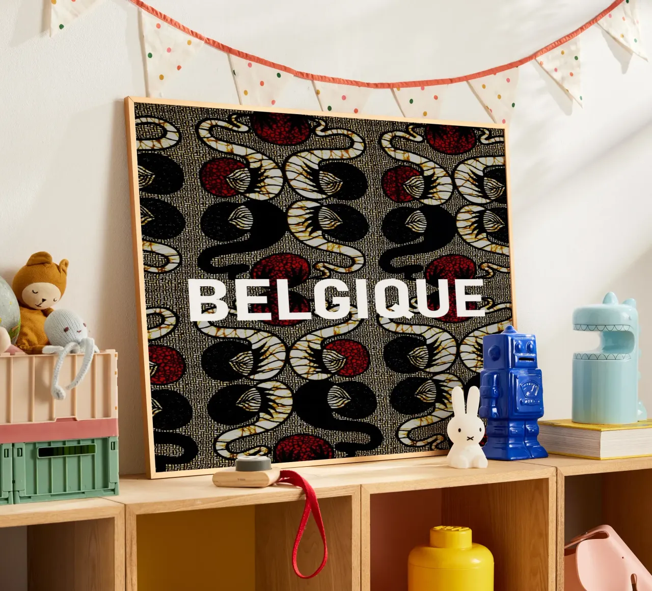 Belgique poster with aluminum frame by Mathudace Créas