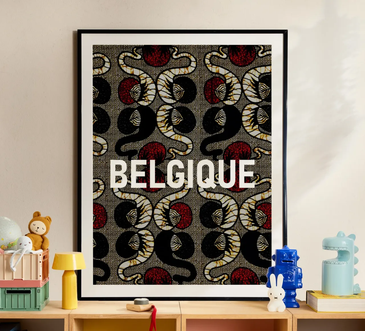 Belgique poster with aluminum frame by Mathudace Créas