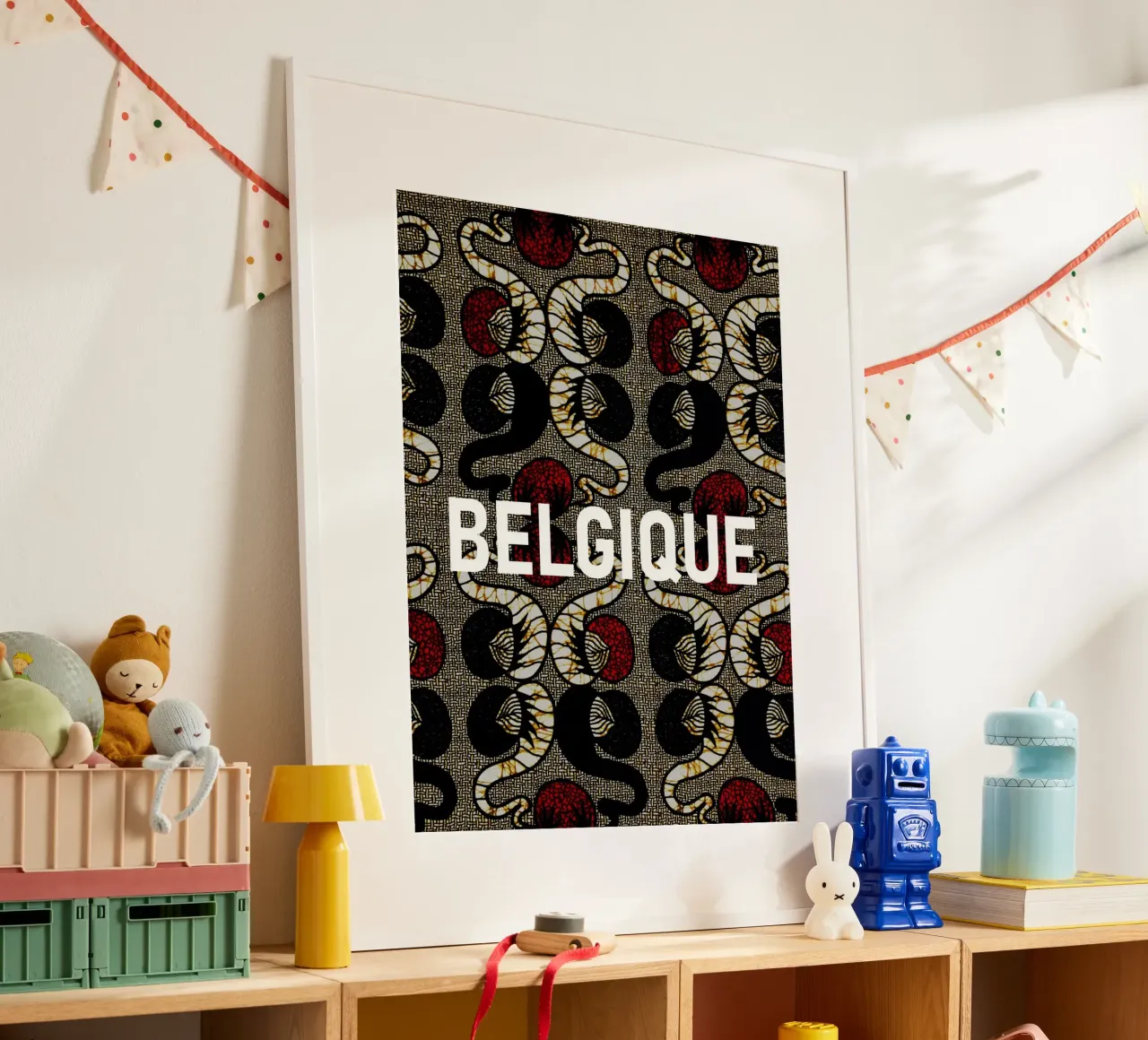 Belgique poster with aluminum frame by Mathudace Créas