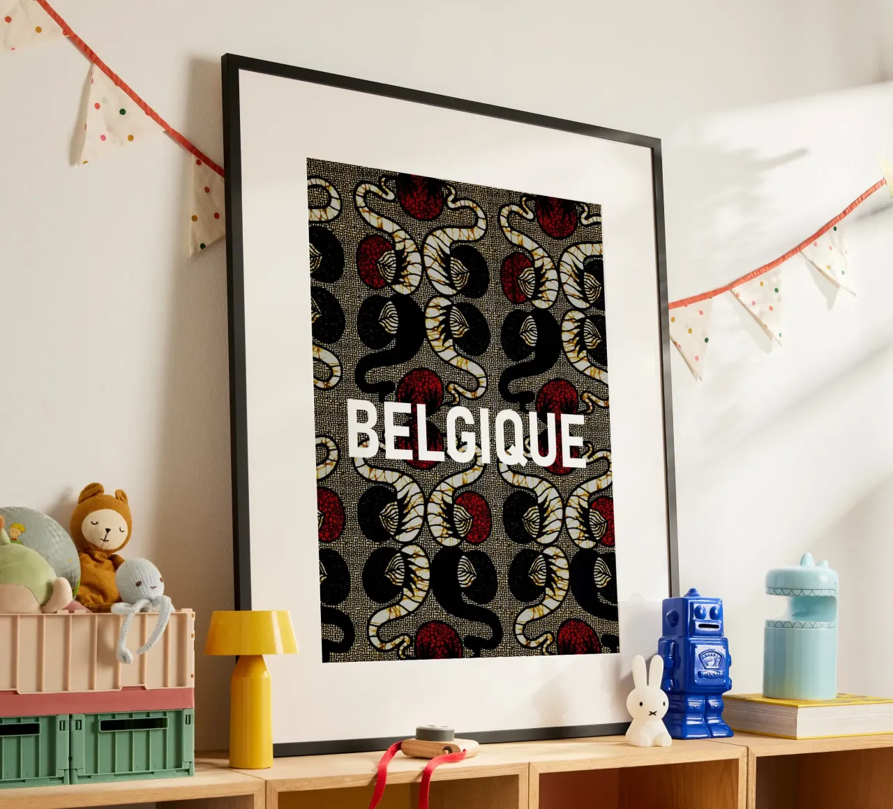 Belgique poster with aluminum frame by Mathudace Créas
