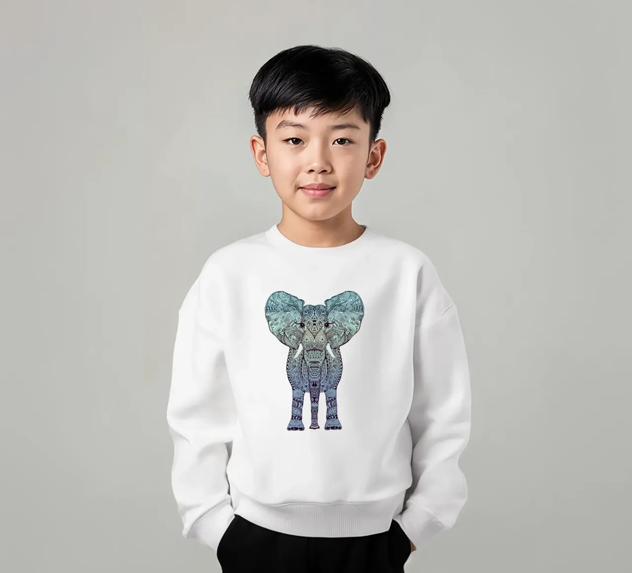 Mint Elephant felpa bambino da Monika Strigel