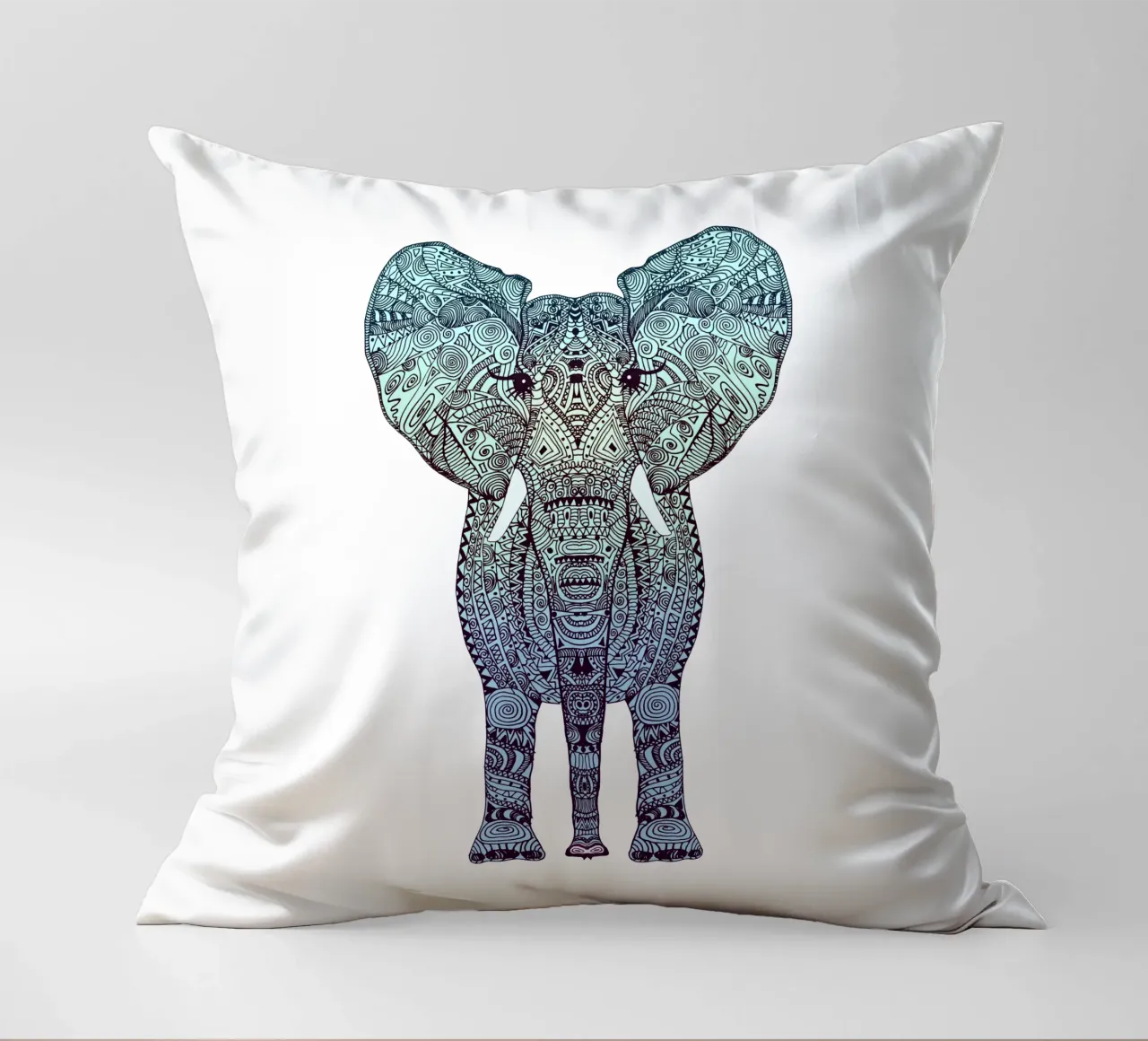 Mint Elephant cuscino da Monika Strigel