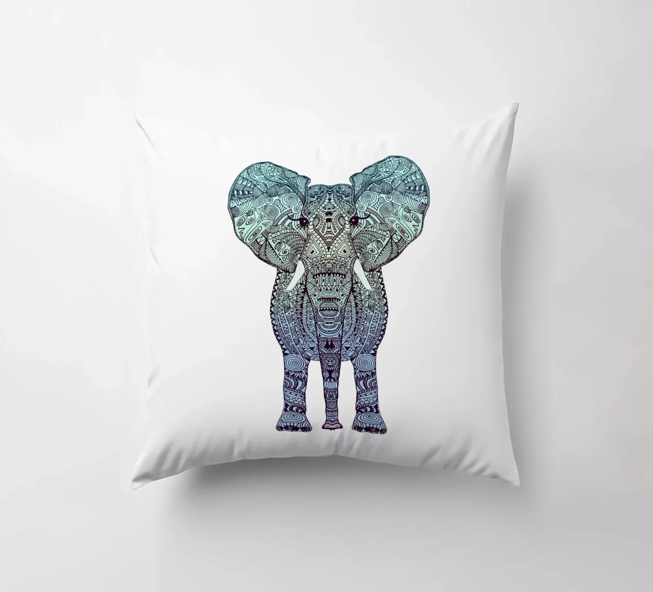 Mint Elephant cuscino da Monika Strigel