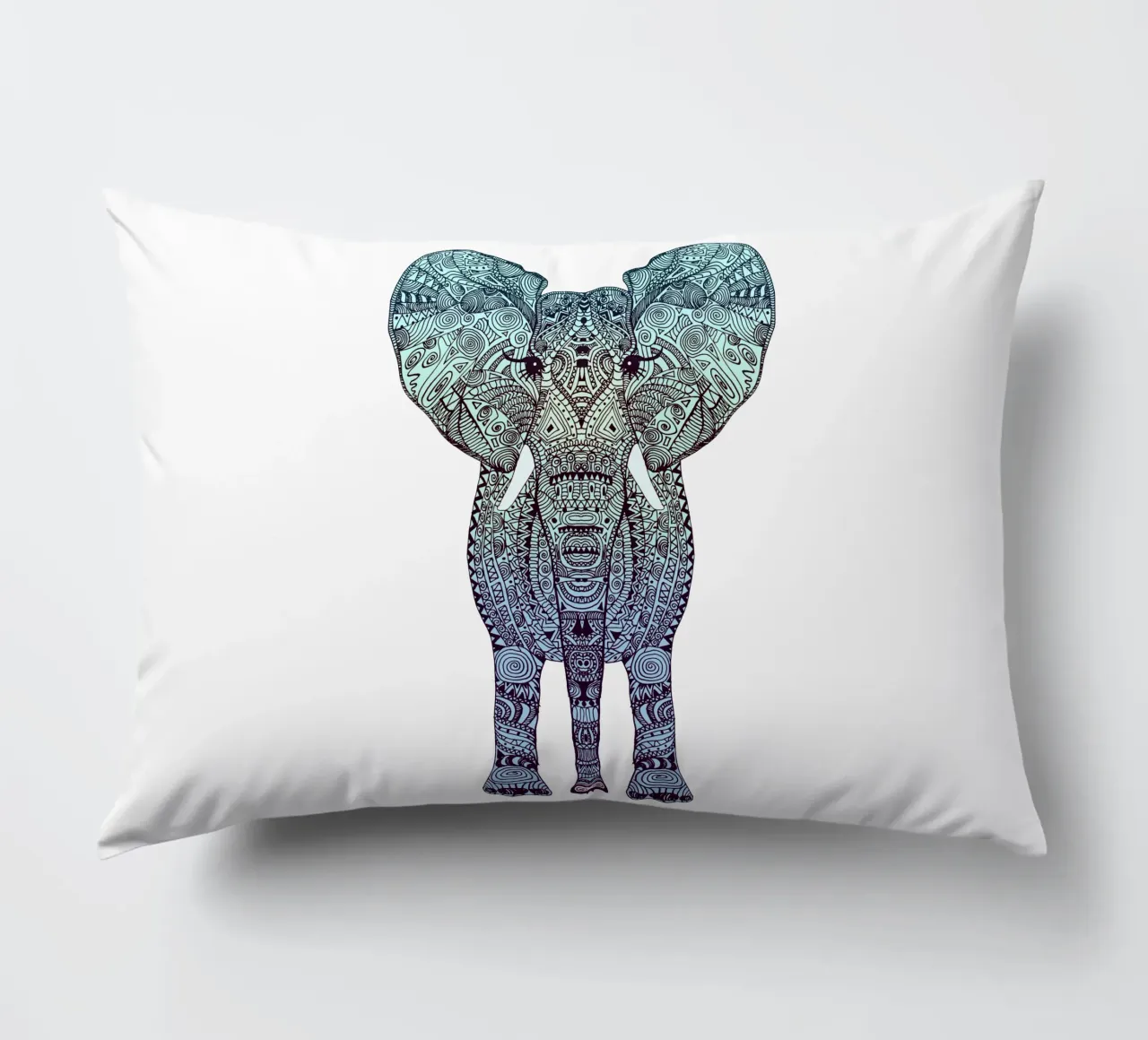 Mint Elephant cuscino da Monika Strigel