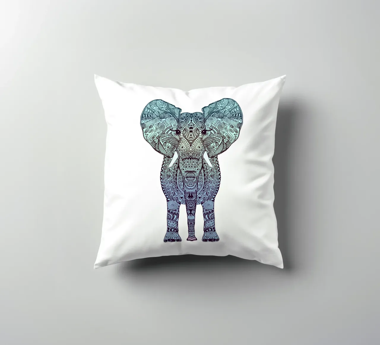Mint Elephant cuscino da Monika Strigel